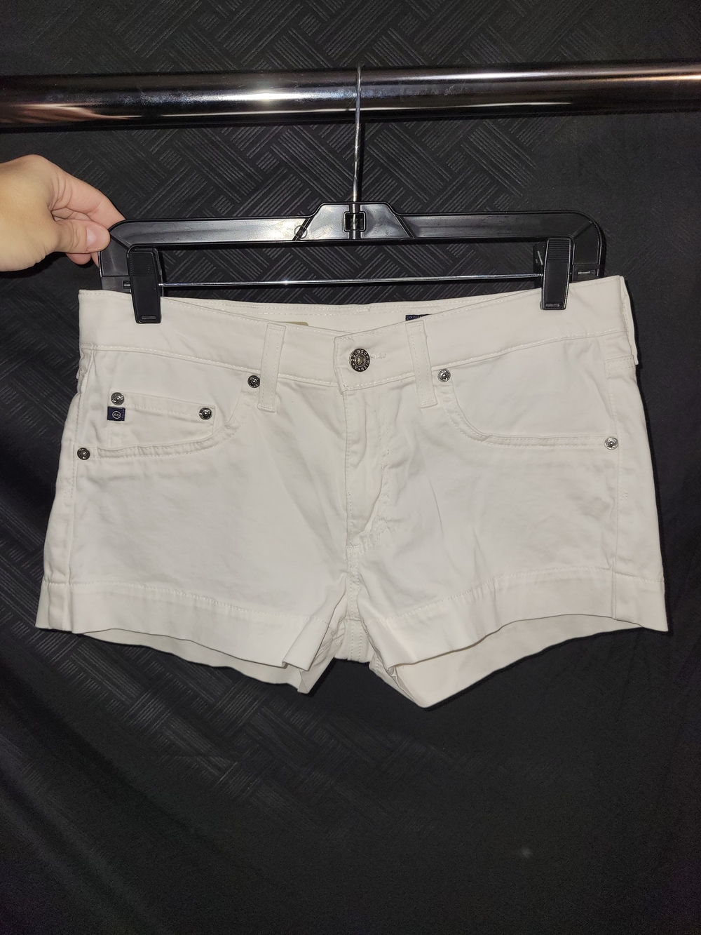 Adriano Goldschmied Women's The Pixie Cut Off Shorts in White Size 29 NWT